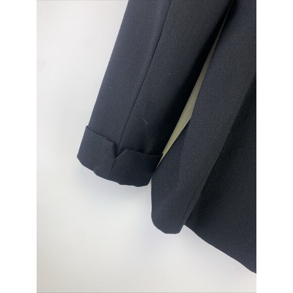 BOGO Broadway Vintage Collection Black Wool Blazer Three Button High Low Women M - Picture 7 of 12
